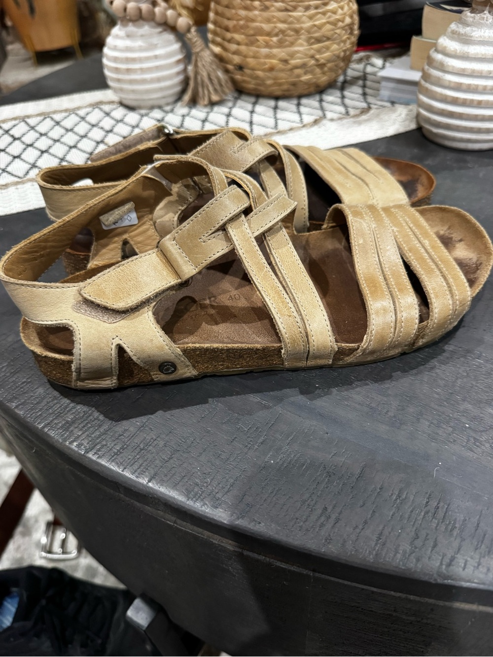 Haflinger Women’s Multi-Strap Cork Tan Comfort Sandals EU 40 US 9-9.5